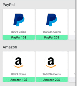 Money RAWR payout options: PayPal and gift cards