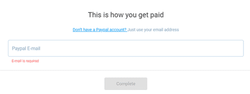 Respondent payment method: PayPal