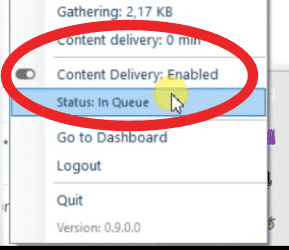 Honeygain Content Delivery enabled