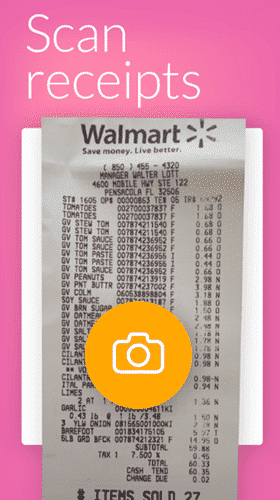 Scanning a receipt in Fetch Rewards