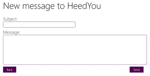 HeedYou contact form