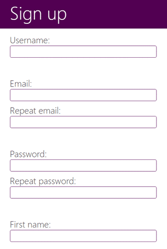 HeedYou registration form