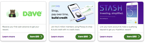 KashKick paid offers examples