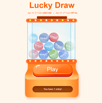 Extrabux Lucky Draw
