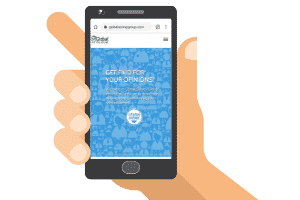 Global Survey Group on a mobile browser