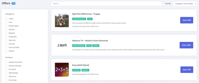 Idle-Empire paid offers