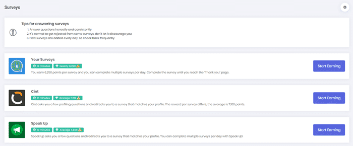 Idle-Empire paid surveys