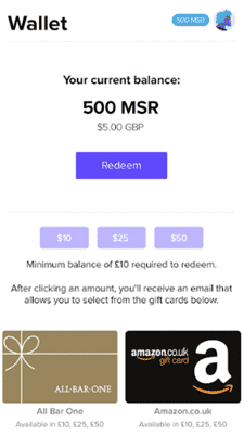 Measure MSR rewards