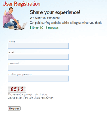 Analysia registration form
