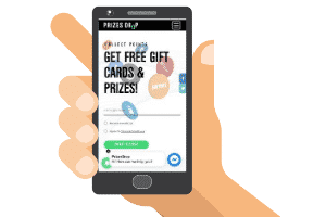 Mobile site of PrizesDrop