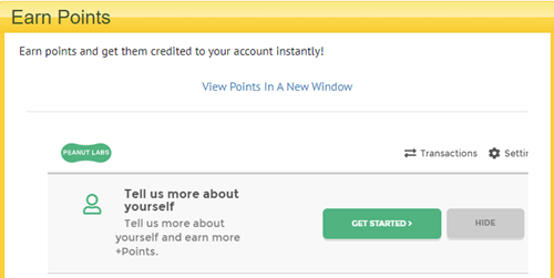 Points offers on Paid to Read Email