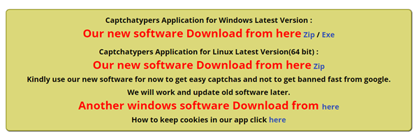 CaptchaTypers downloads for Windows, Linux and Android