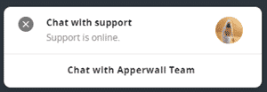 Apperwall chat support