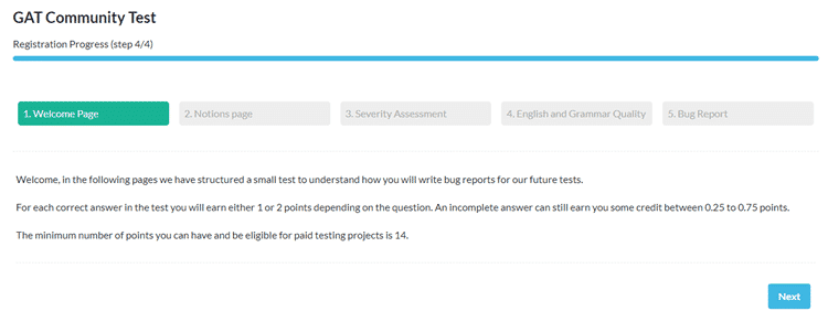 Community test for Tester Work