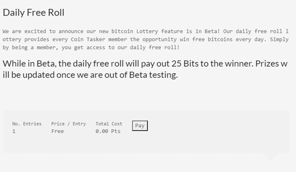 Daily Lottery Of Coin Tasker