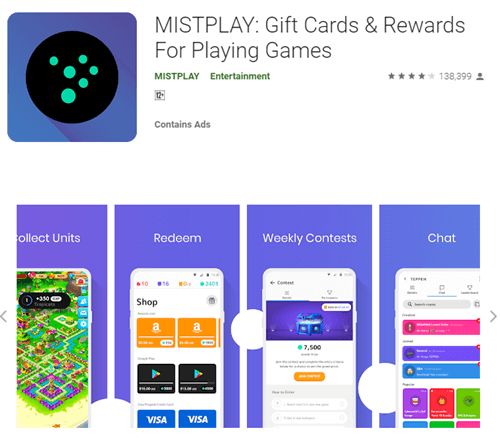 The Mistplay app on Android