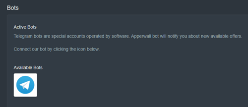 Apperwall Telegram notification bot