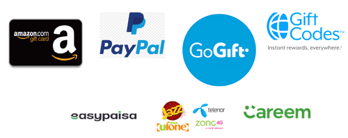 The reward options on DRT SolutionZ