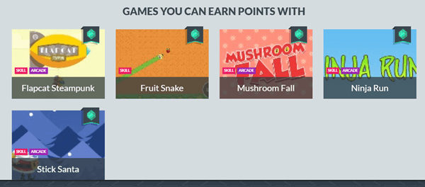 Mini-games on Gamehag
