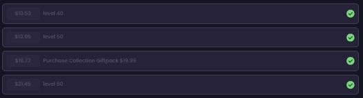 Offer steps confirmed with green ticks