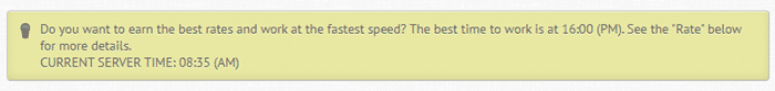 Preferred login times on MegaTypers