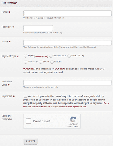 MegaTypers registration with an invitation code