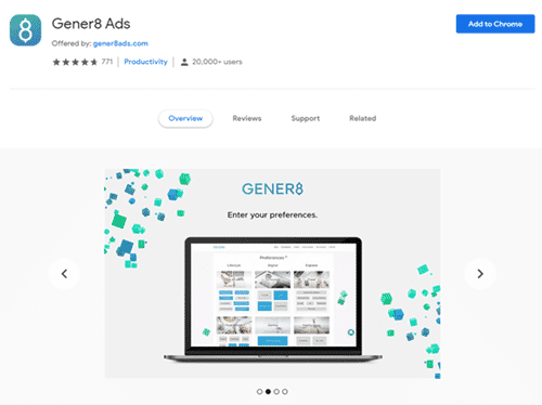 The Gener8 browser extension