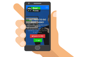 PaidPoints.com on a mobile device