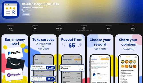 Rakuten Insight app for Android and iOS