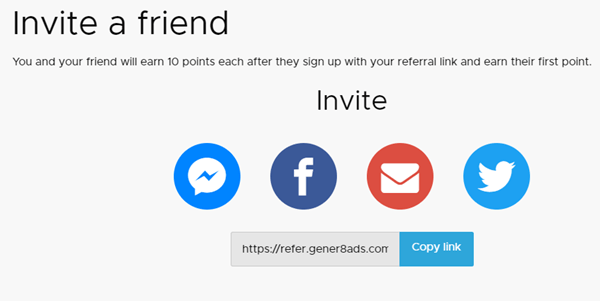Referral program of Gener8