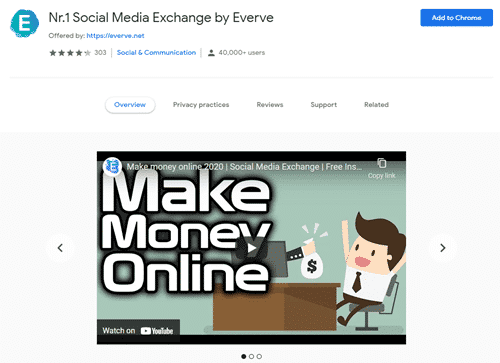 Everve Chrome plugin