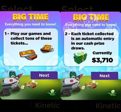 Games you can play in Big Time Cash