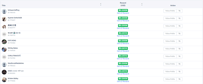Tasks to follow pages on Everve