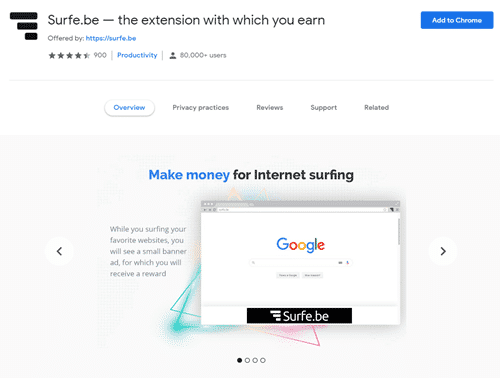 Surfe.be browser extension