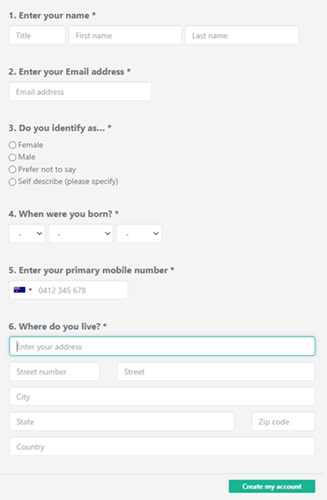 Surveyvillage registration