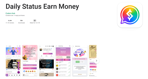 Daily Status Earn Money app on Google Play
