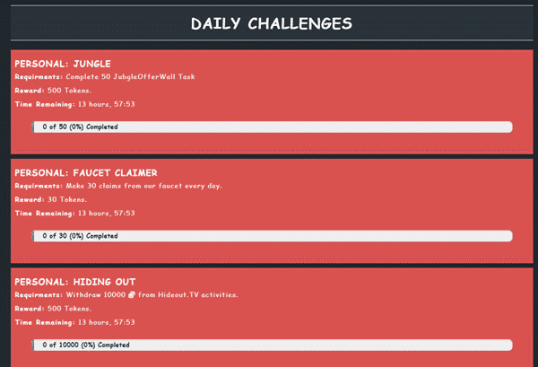 CoinSpiller challenges
