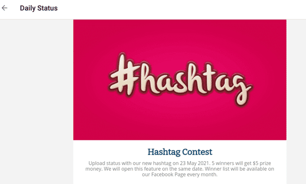 Contests on Daily Status Earn Money