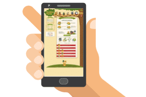 Golden Farm website on a phone