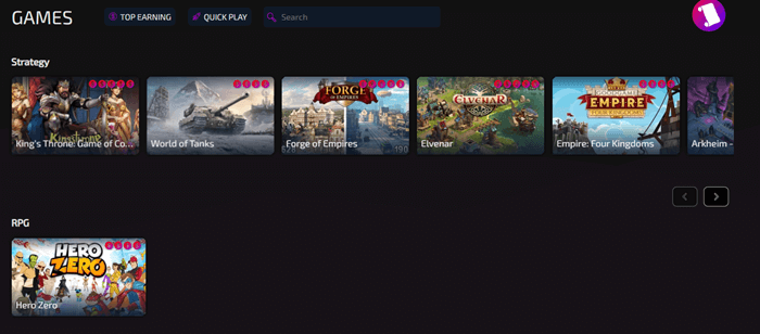 Playing games on Womplay