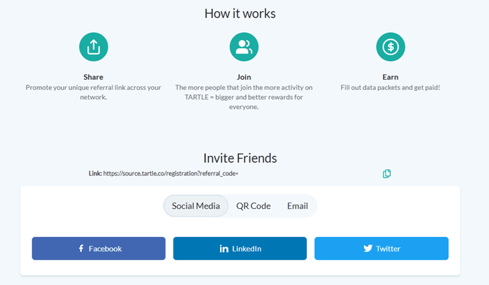 Tartle referral program