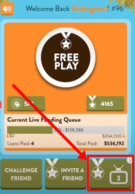 Watching video ads on Givling for Queue Points