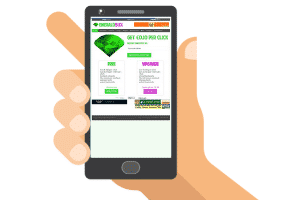 EmeraldBux in a mobile browser