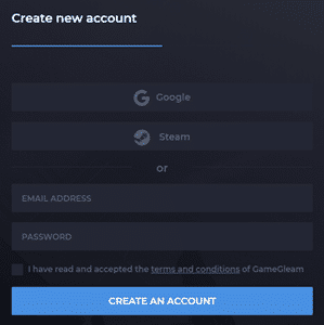 GameGleam registration