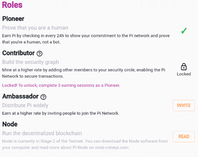 Pi Network roles