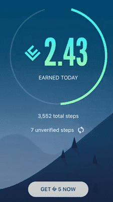 Step counter of LifeCoin