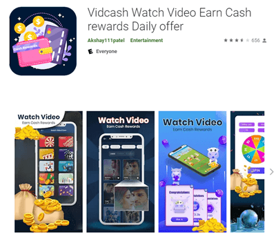 Vidcash app on Google Play