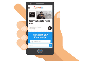 Answeree website on a phone