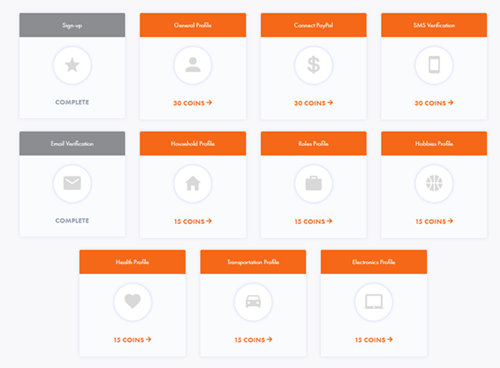 Completing your profile on SurveyHoney
