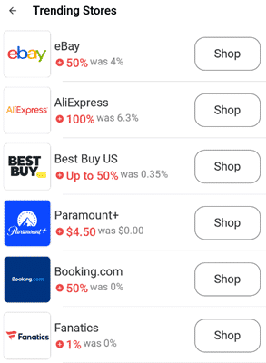 Cashback offers on SocialGood